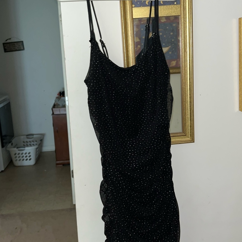 black sparkly dress